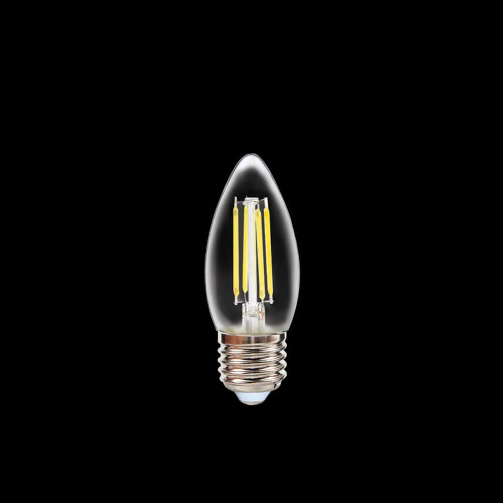 K. Light LED Filament Candle Bulb E27 4W 6500K