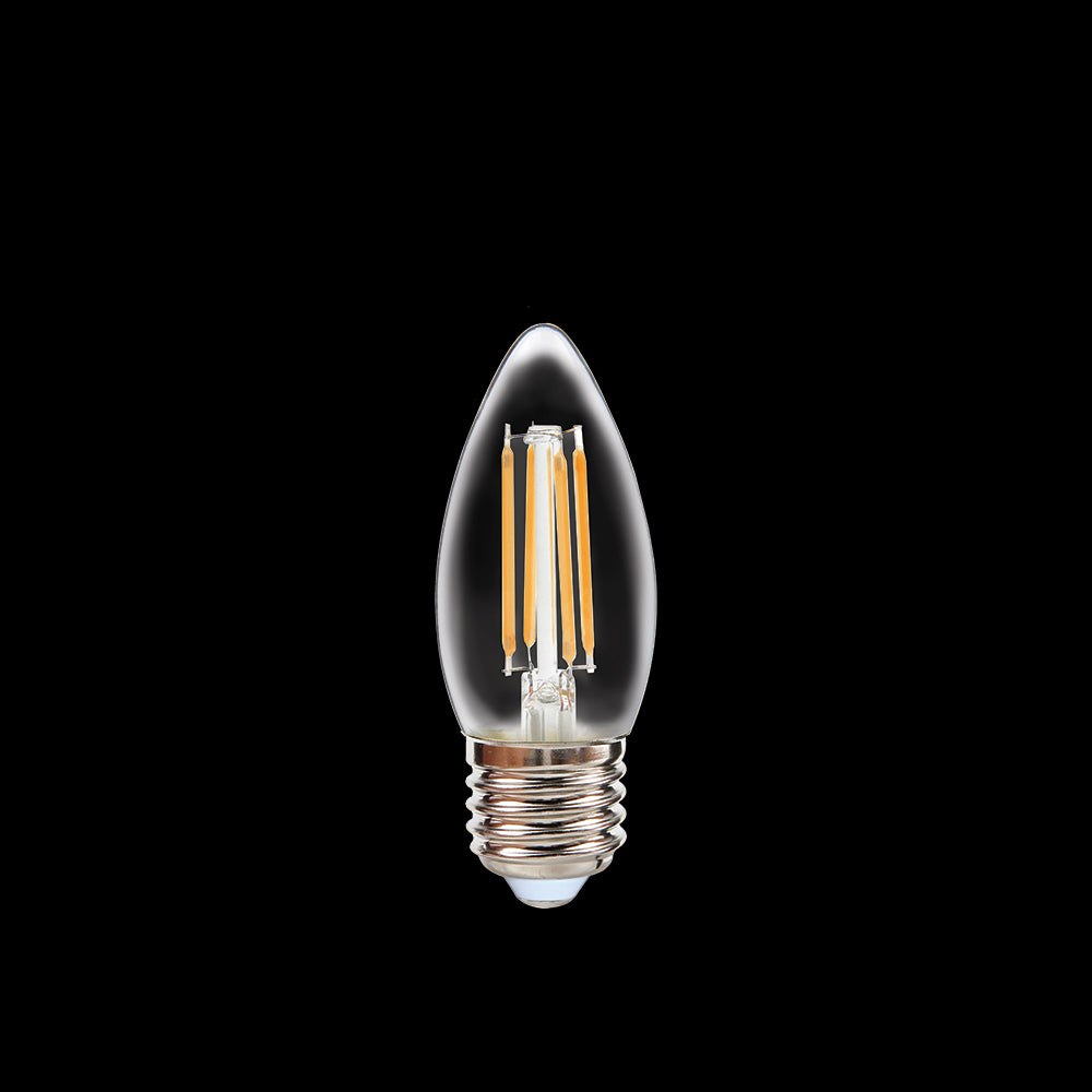 K. Light LED Filament Candle Bulb C35 E27 4W 2200K