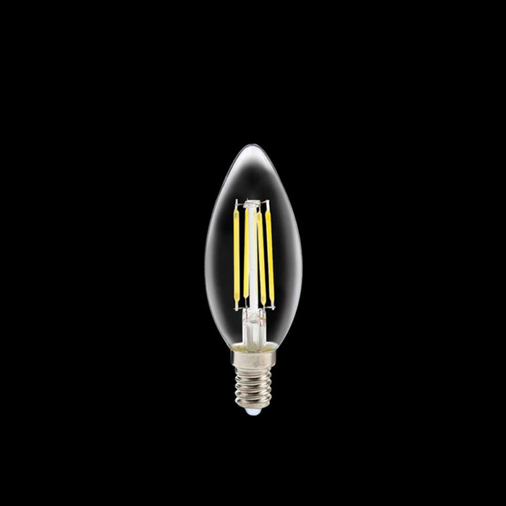 K. Light LED Filament Candle Bulb C35 E14 4W 2200K