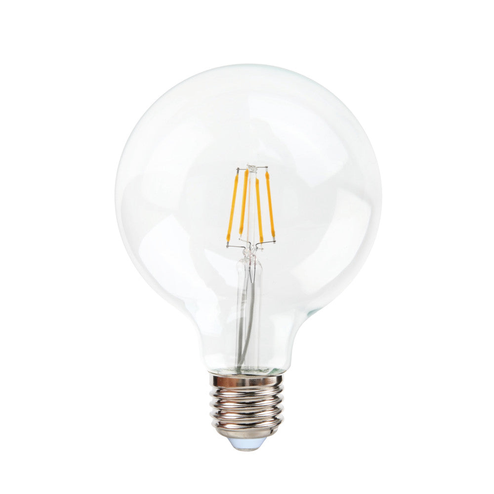 K. Light E27 G125 LED Filament Bulb 4W 350lm 2200K