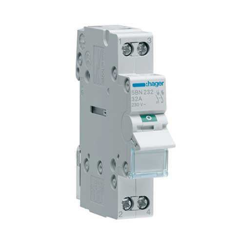 Hager 2 Pole Modular Isolator