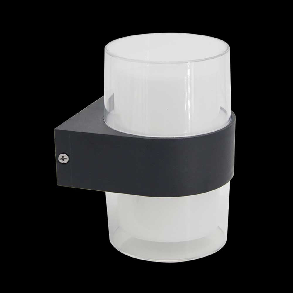 K. Light Coastal Up & Down Round LED Wall Light 4W 3000K - Black