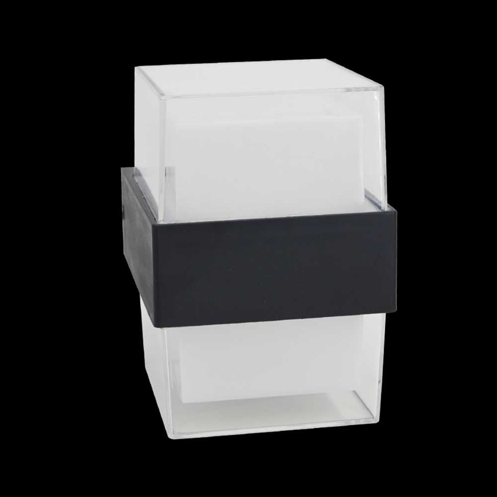 K. Light Coastal Up & Down Square LED Wall Light 4W 3000K - Black