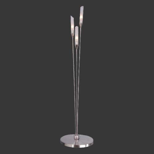 K. Light Glass Tube Table Lamp - Frosted / Satin Chrome