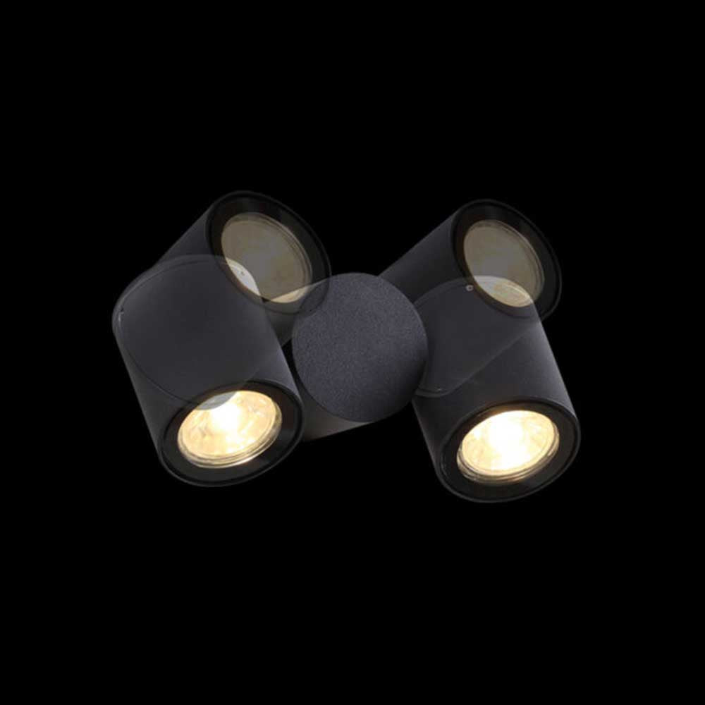 K. Light Double Adjustable Wall Light GU10 70W - Matt Black