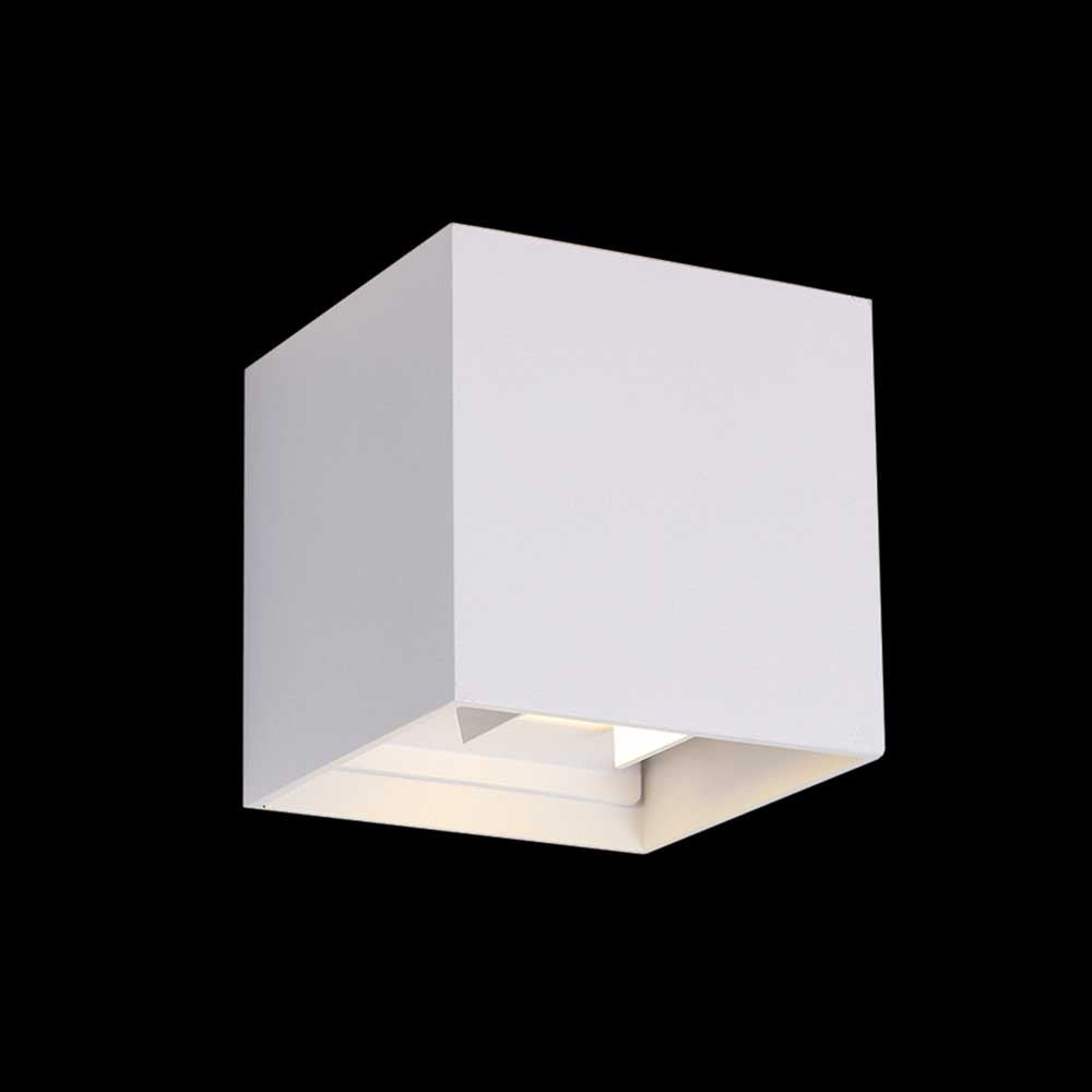K. Light Square Up & Down LED Wall Light 6W 310lm 3000K - White