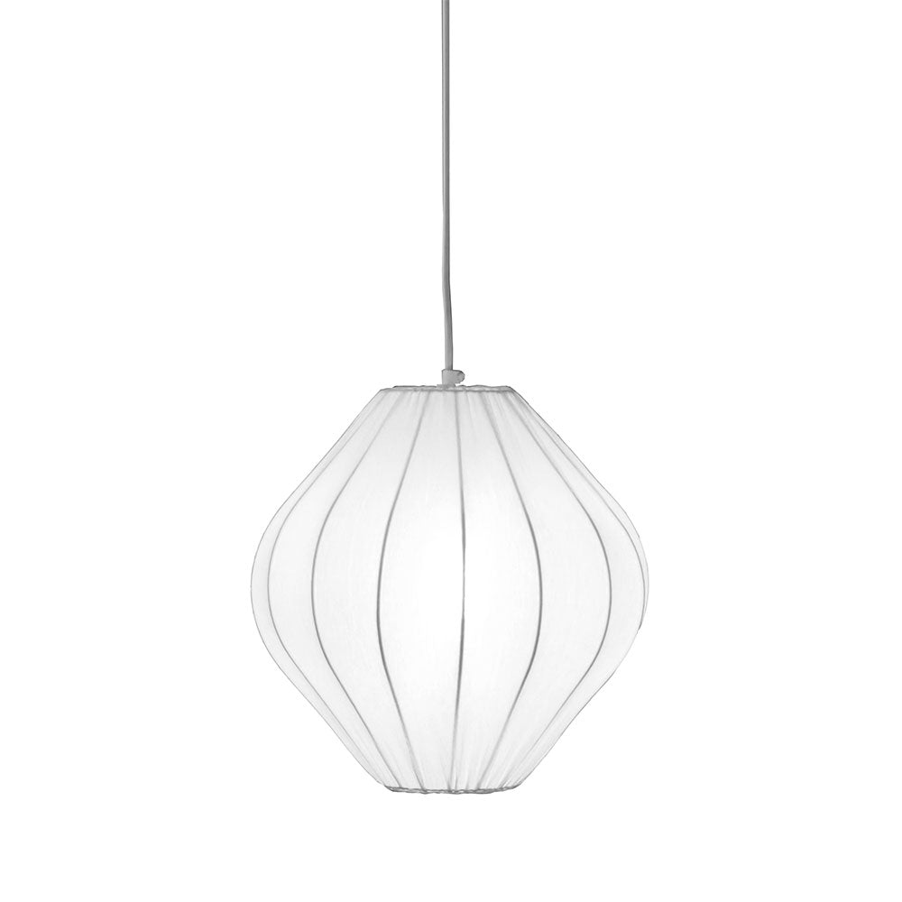 Wire World Bubble Onion Shaped Jersey Knit Pendant - White