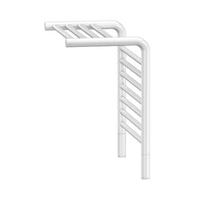 Load image into Gallery viewer, Jeeves Large Tangent M Shelved Heated Towel Rail
