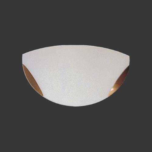 K. Light Glass Wall Light with Copper Clips - Opal