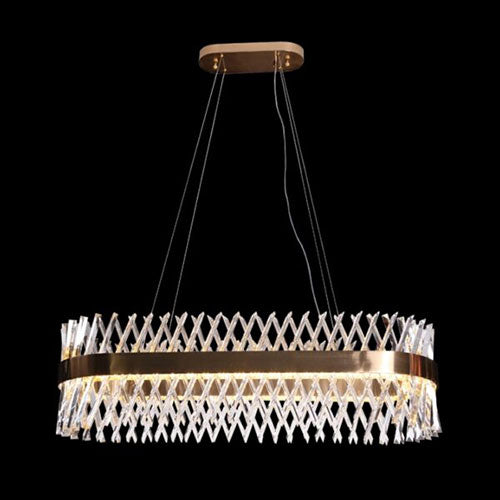 K. Light Oval Crystal Chandelier 88W 7040lm 3000K - Gold