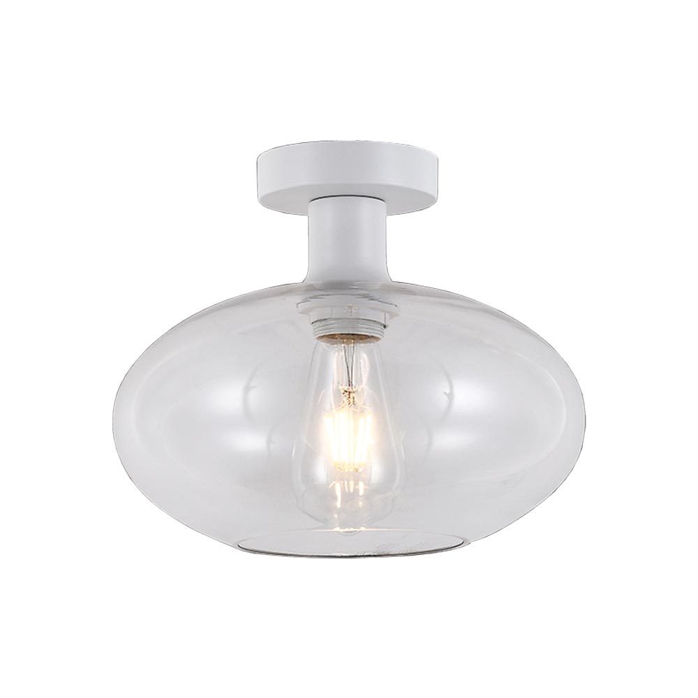K. Light Orb Large Glass Ceiling Light - Clear