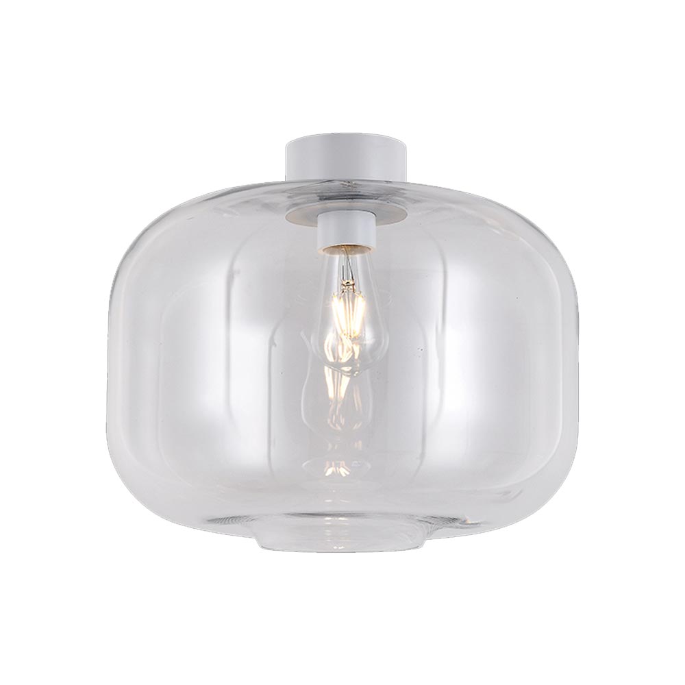 K. Light Keg Glass Ceiling Light - Clear