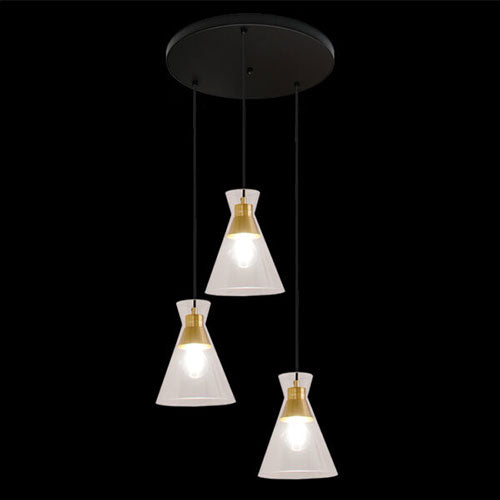 K. Light Cleopatra 3 Light Pendant - Black