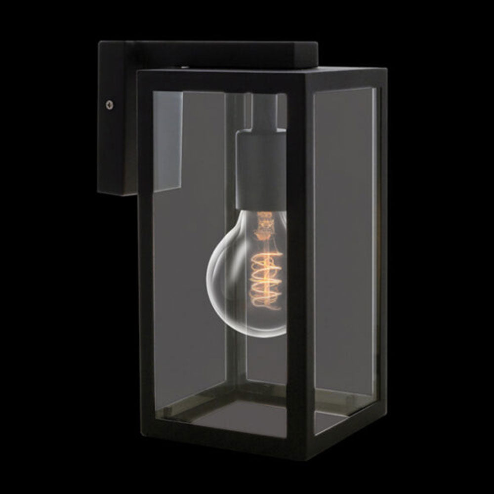K. Light Chic Bracket Square Lantern Wall Light - Black