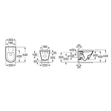 Load image into Gallery viewer, Roca Gap Rimless Wall-Hung Toilet + Soft Close Seat

