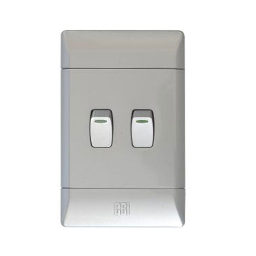CBi PVC 2 Lever Light Switch 4 x 2