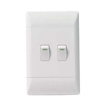Load image into Gallery viewer, CBi PVC 2 Lever 2 Way Light Switch 2 x 4
