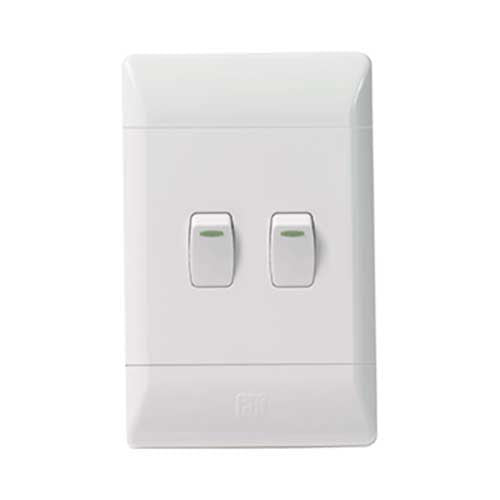 CBi PVC 2 Lever 2 Way Light Switch 2 x 4