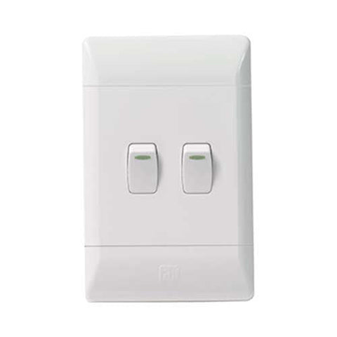 CBi PVC 2 Lever Light Switch 4 x 2