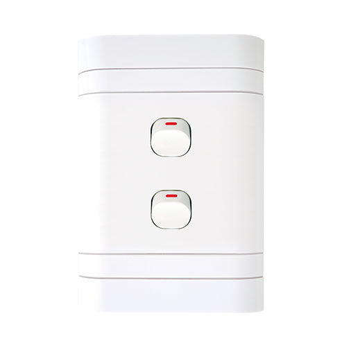Lesco Cover Strip 2 Lever with 2-Way Light Switch 4 x 2