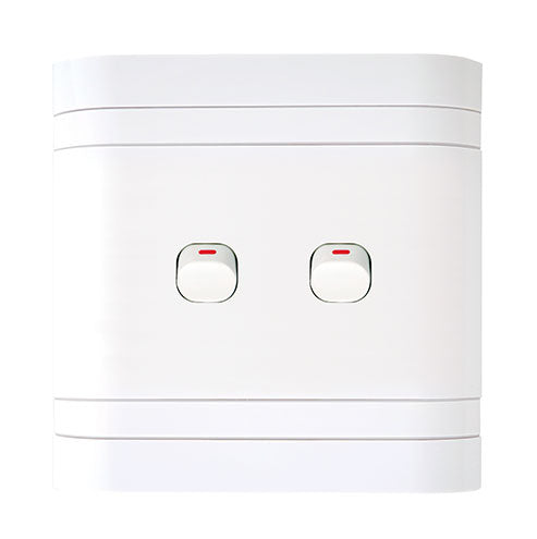 Lesco Cover Strip 2 Lever with 2-Way Light Switch 4 x 4