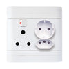 Lesco Cover Strip RSA Slimline Schuko Combo Socket 4 x 4