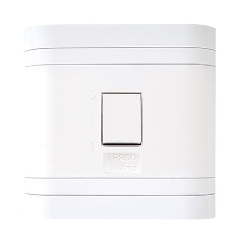 Lesco Cover Strip Isolator Switch with Indicator Light 2P 50A 4 x 4