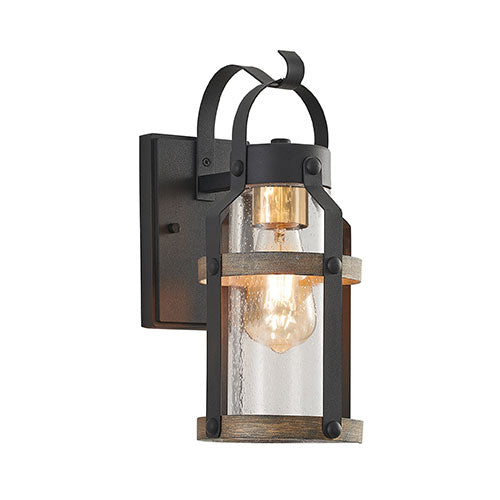 Vintage Wall Light Lantern - Black