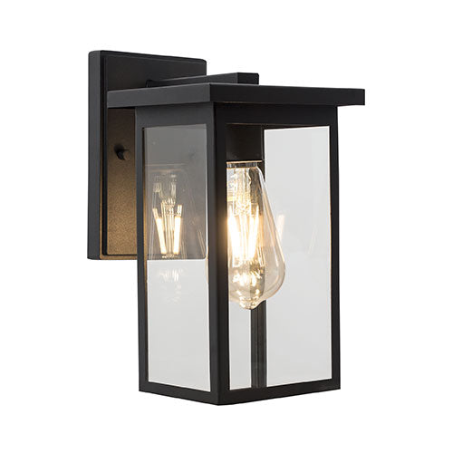 Bright Star Square Wall Light Lantern - Black
