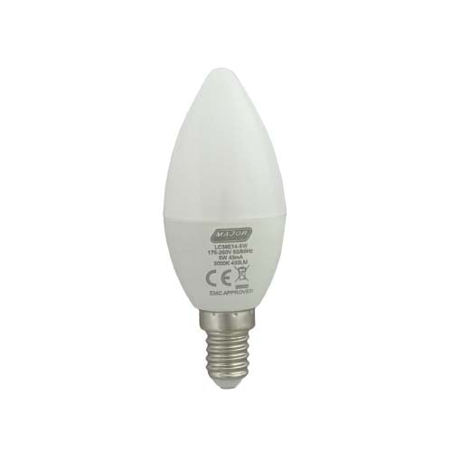 Major Tech LED Candle Bulb E14 5W 320lm Warm White
