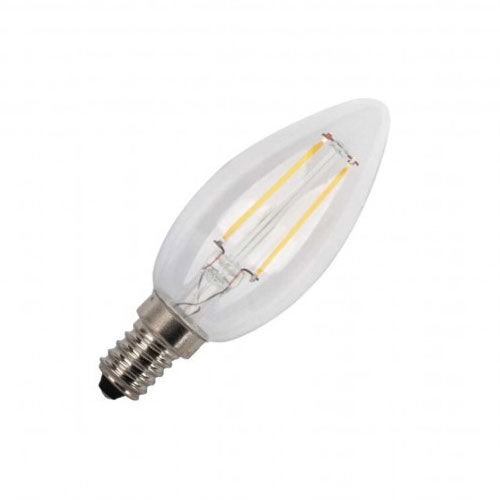 Major Tech LED Filament Candle Bulb E14 2W 220lm Warm White
