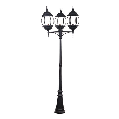 Oval 3 Light Column - Black