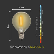 Load image into Gallery viewer, Litehouse LED Classic Low Voltage Mini Replacement Bulb G40 E12 5V 2700K
