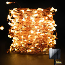 Load image into Gallery viewer, Litehouse Solar Copper Wire LED Fairy Lights Warm White
