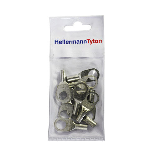 HellermannTyton Standard Cable Lugs HTB105 10mm Cable Size 5mm Stud - 10 Pack