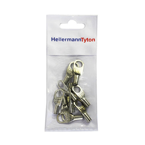 HellermannTyton Standard Cable Lugs HTB108 10mm Cable Size 8mm Stud (10)