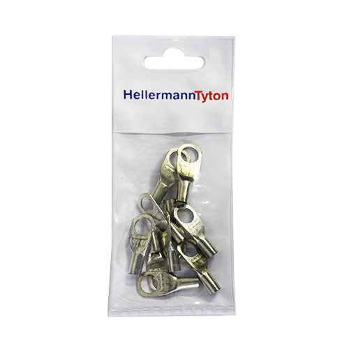 HellermannTyton Standard Cable Lugs HTB108 10mm Cable Size 8mm Stud - 10 Pack