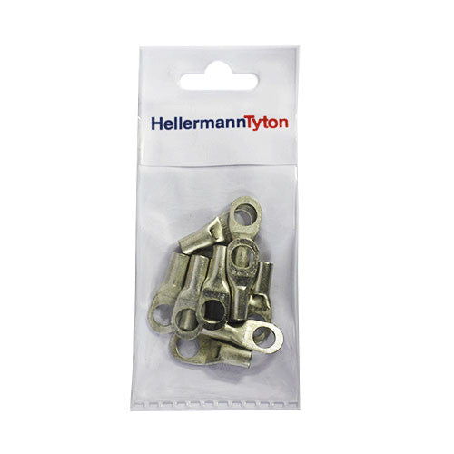 HellermannTyton Standard Cable Lugs HTB168 16mm Cable Size 8mm Stud - 10 Pack