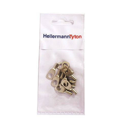 HellermannTyton Standard Cable Lugs HTB26 2.5mm Cable Size 6mm Stud - 10 Pack