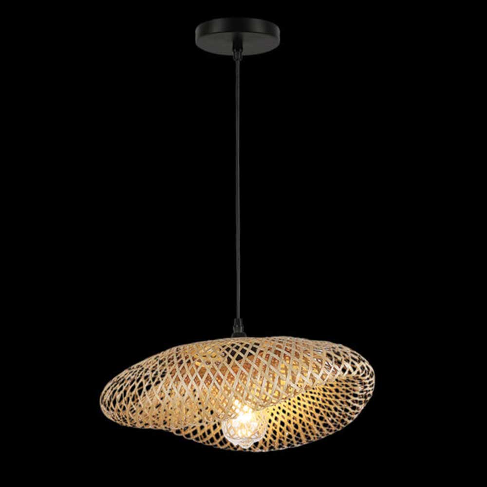 K. Light Bamboo & Rattan Medium Pendant E27 40W 400mm