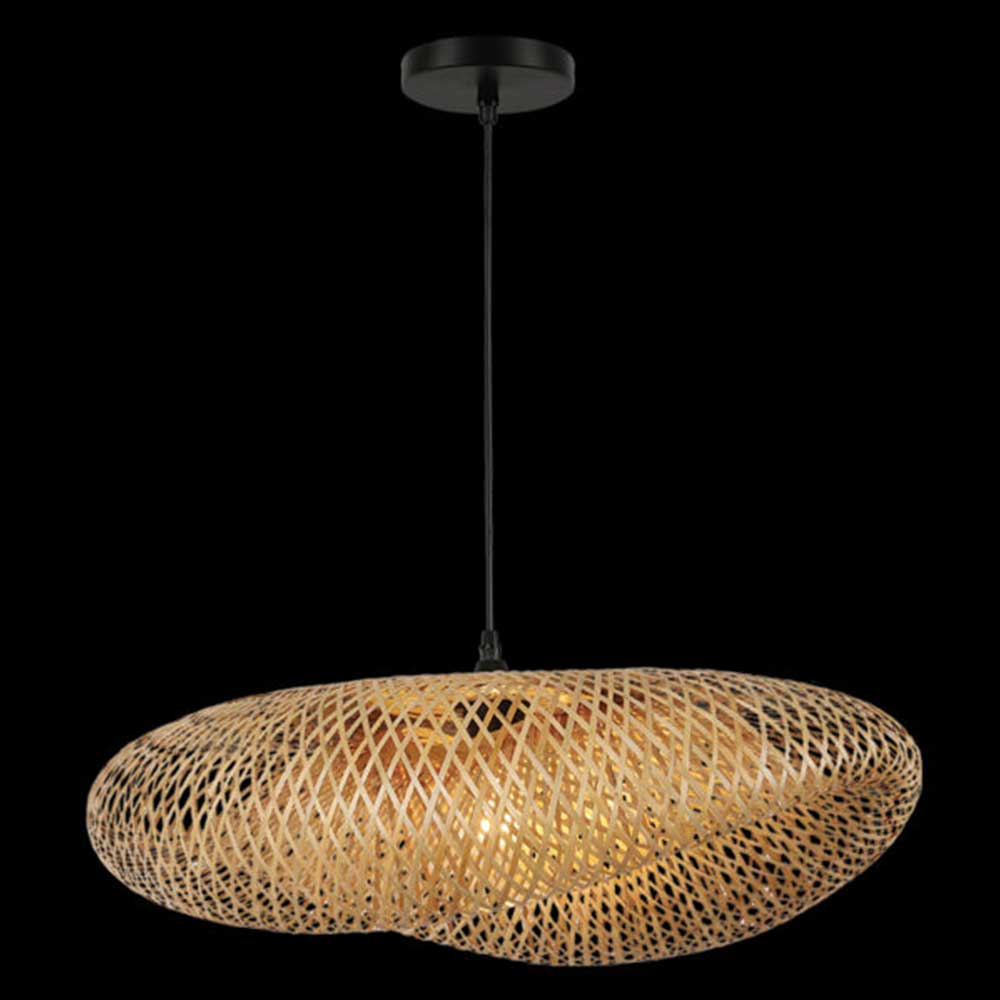 K. Light Bamboo & Rattan Large Pendant E27 40W 600mm