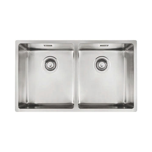 Teka Linea R15 740 Double Bowl Undermount Sink - Stainless Steel