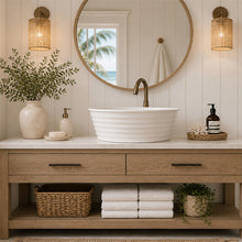 Load image into Gallery viewer, Two Tone Stone Linea Countertop Vanity Basin
