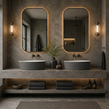 Load image into Gallery viewer, Two Tone Stone Linea Countertop Vanity Basin
