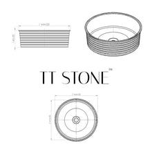 Load image into Gallery viewer, Two Tone Stone Linea Countertop Vanity Basin
