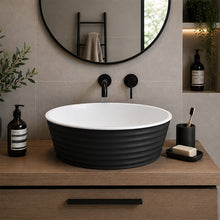 Load image into Gallery viewer, Two Tone Stone Linea Countertop Vanity Basin
