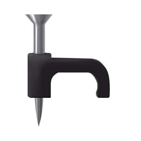 Cable Clips Flat 5 to 14.5mm - Black (100)