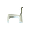 Cable Clips Flat White - 5 to 18.5mm /100pk