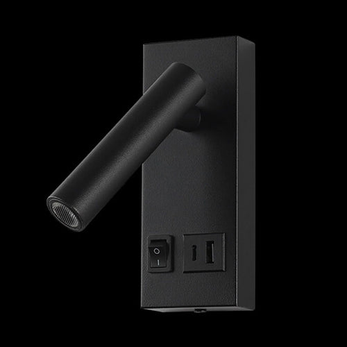 K. Light LED Reading Light with USB 2W 70lm 3000K - Black