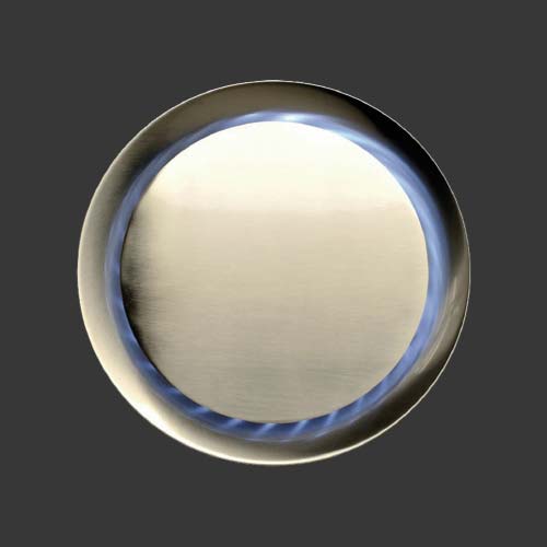 K. Light Small Disc Ceiling Light - Satin Chrome